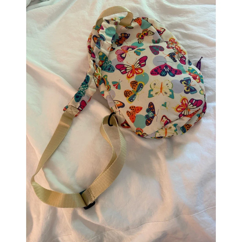 Lily Bloom Butterfly Print Crossbody Backpack Convertible Bag Purse Mini Adjust